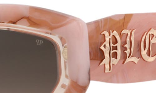 Philipp Plein Cat Eye-frame Acetate Sunglasses In Brown