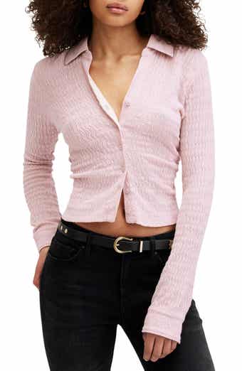 Connie Textured Weave Button-Up Shirt