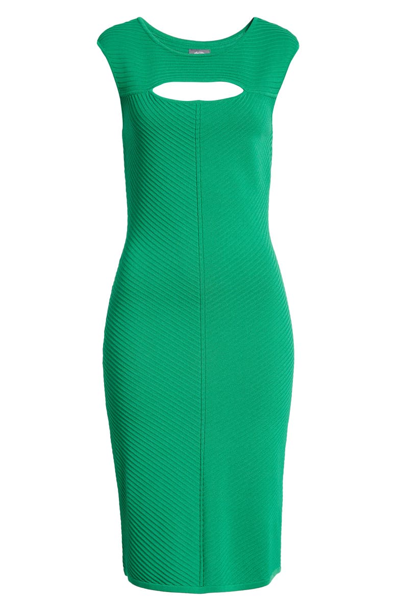 Vince Camuto Mixed Texture Cap Sleeve Dress, Alternate, color,