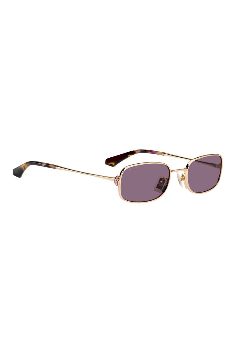 52mm Rectangular Sunglasses, Alternate, color, ROSE GOLD/ VIOLET