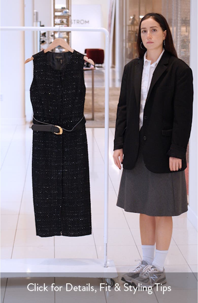 Tweed Sheath Midi Dress, sales video thumbnail