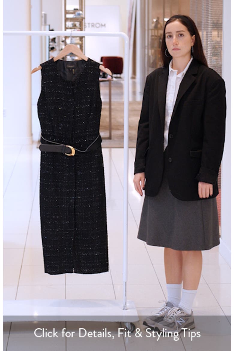 Tweed Sheath Midi Dress video