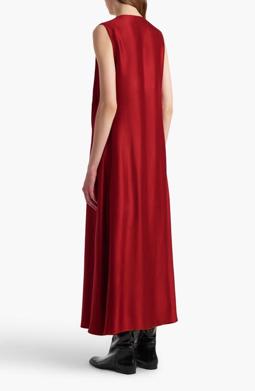 Khaite Syd Satin Maxi Dress In Red