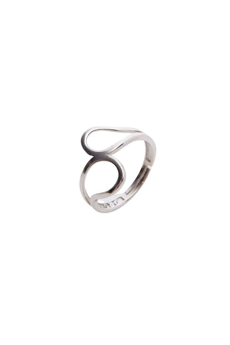 Intercepting Circles New Sterling Silver Ring, Main, color, Silver