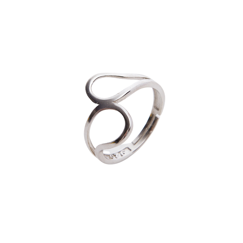 Spero London Intercepting Circles New Sterling Silver Ring In Metallic