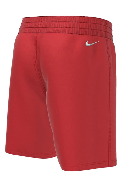 Nike Kids' 5-inch Volley Swim Trunks In University Red