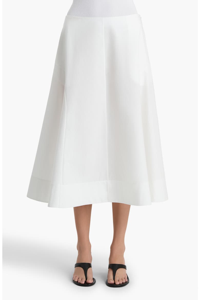 Artin Cotton Midi Skirt, Main, color, CHALK