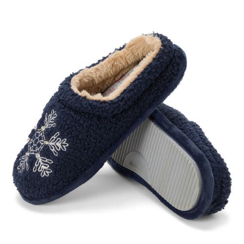 Dearfoams Holiday Novelty Clog Slipper In Blue