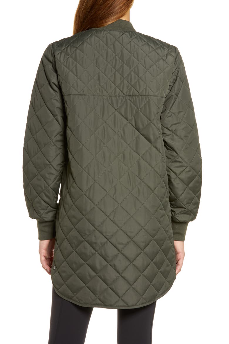 Quilted Recycled Polyester Jacket, Alternate, color, OLIVE