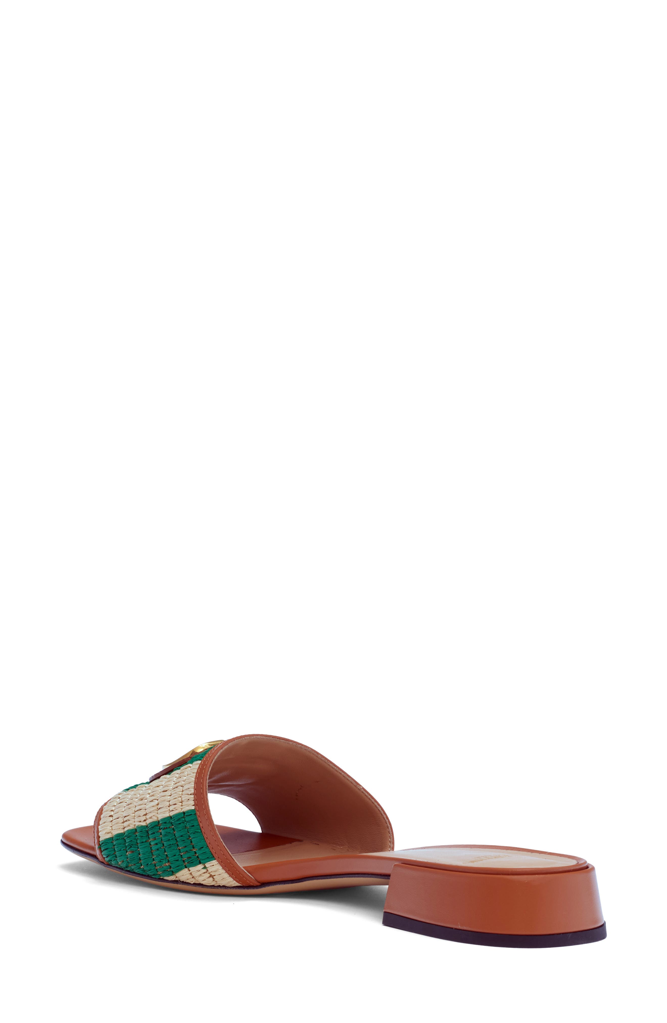 VLOGO Crochet Slide Sandal, Alternate, color, NATURAL/ GREEN/ BROWN