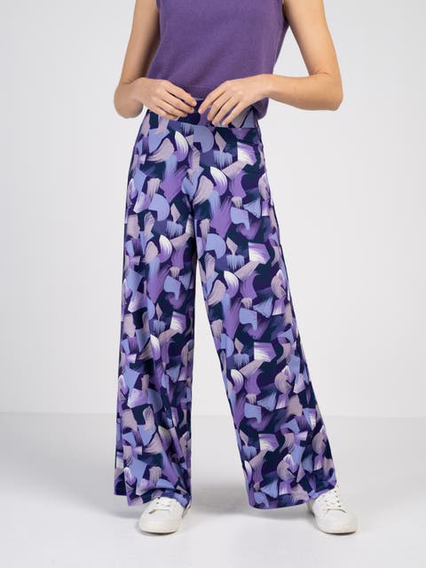 Geo Printed Palazzo Trousers