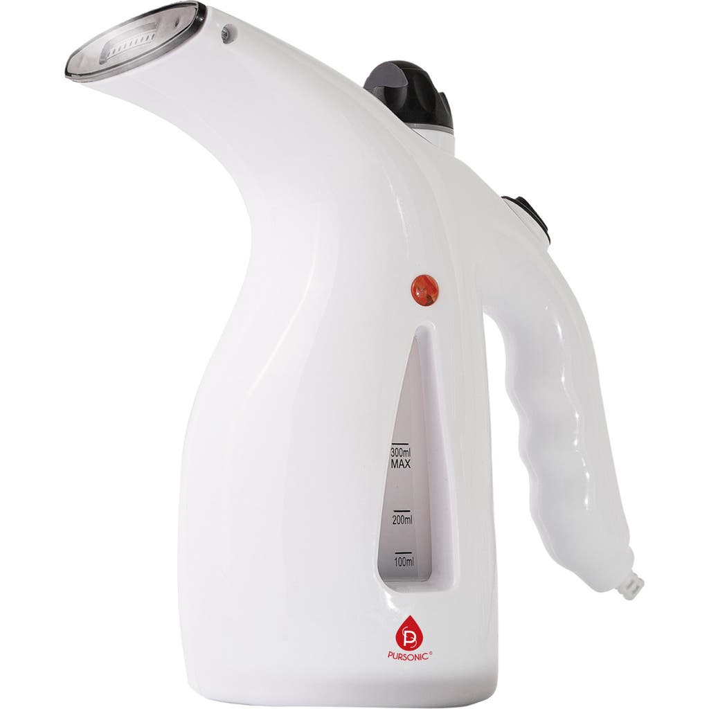 PURSONIC Handheld Travel Clothes Garment Steamer(300ml) in White at Nordstrom