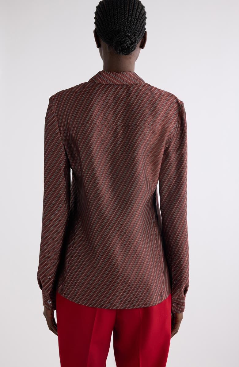 Dries Van Noten Diagonal Stripe Tailored Button-Up Shirt, Alternate, color, 