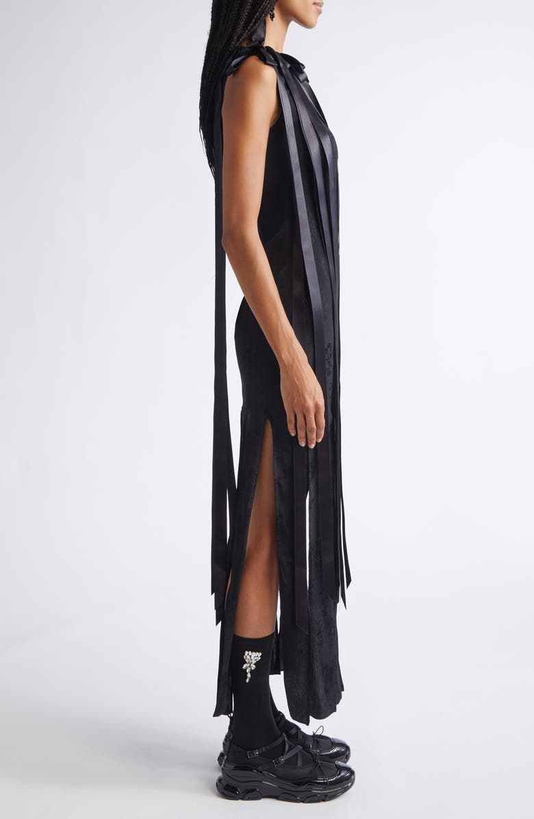 Simone Rocha Unbounded Ribbon Dress, Alternate, color, Black