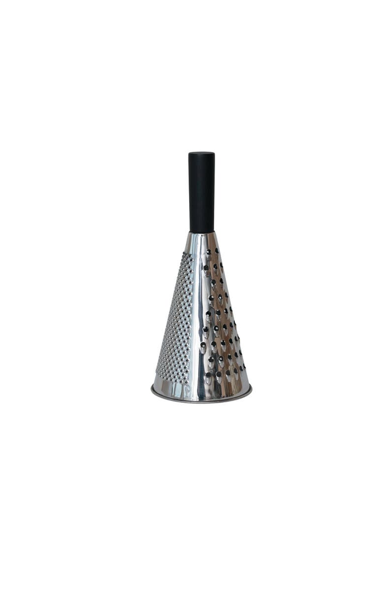 Storied Home Stainless Steel Cone Shaped Grater with Mango Wood Handle, Main, color, Black