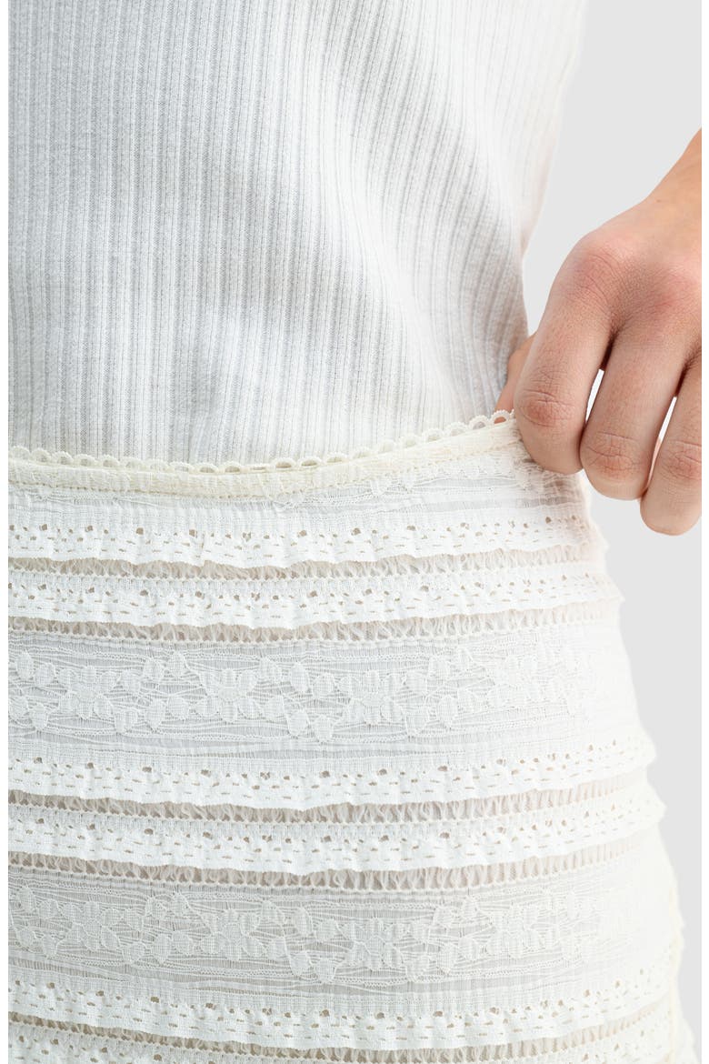 Lace Handkerchief Hem Skirt, Alternate, color, CREAM