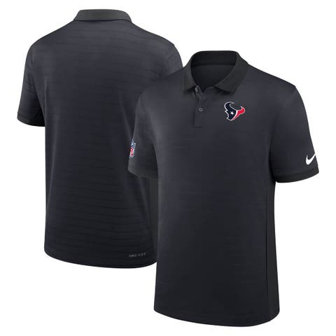 Men's Nike Navy Houston Texans Sideline Victory Stripe Performance Polo
