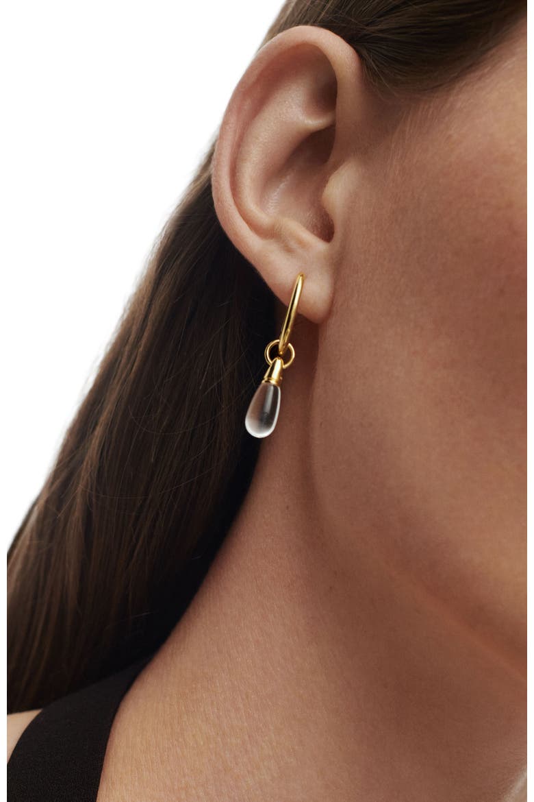 Jupiter Single Hoop, Alternate, color, Clear Quartz