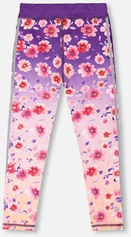 Deux par Deux Athletic Leggings Floral Gradient in Recycled Polyester
