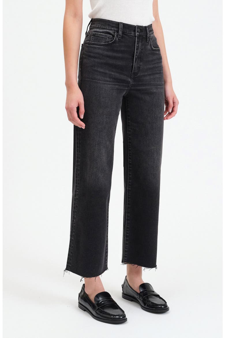 Pleaser High Waist Raw Hem Crop Jeans, Alternate, color, TWILIGHT