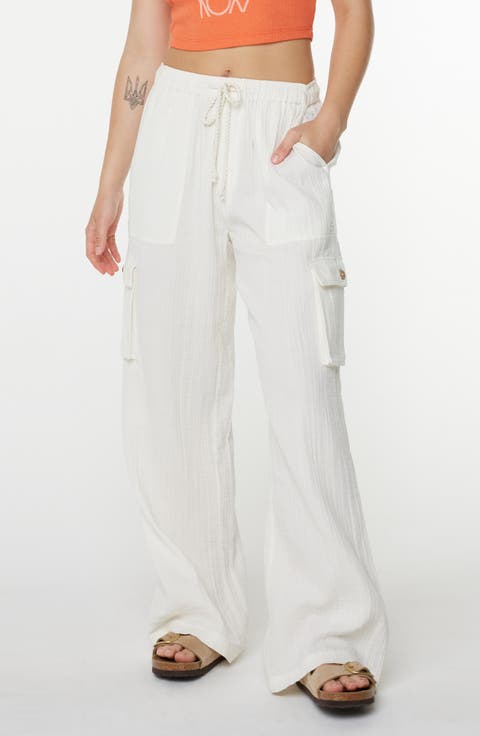 Precious Cargo Beach Cotton Gauze Pants
