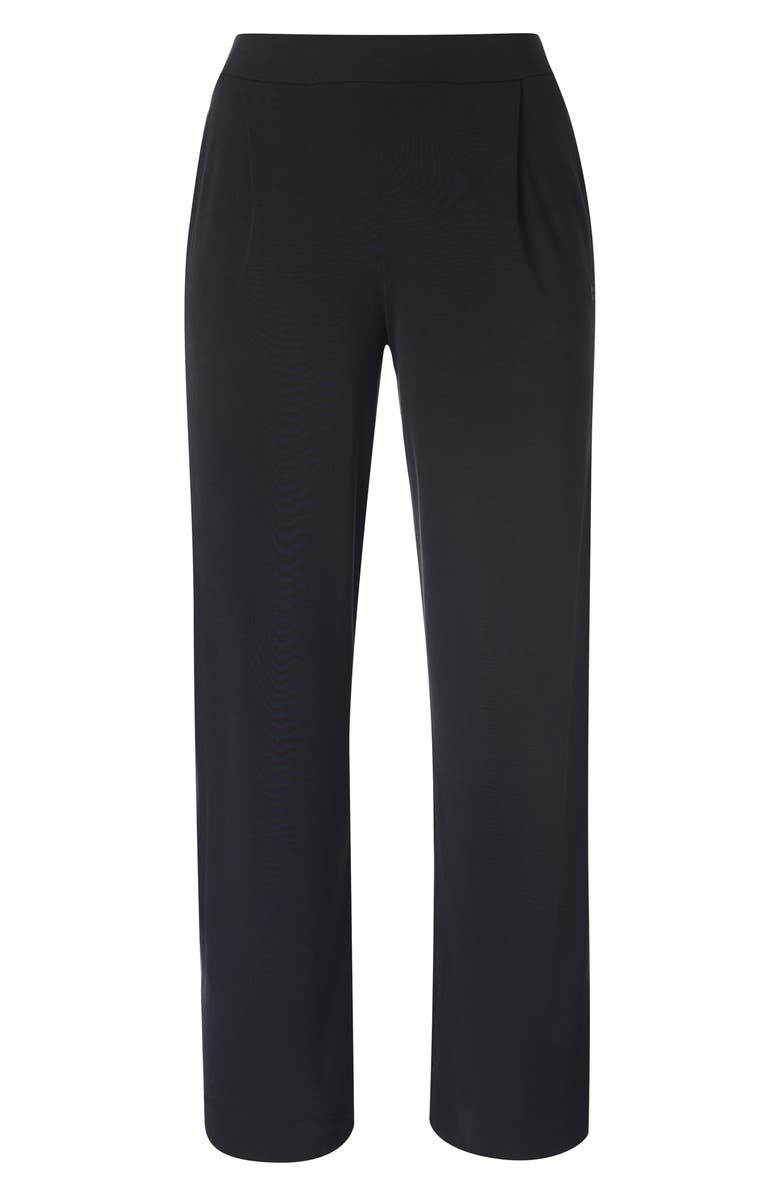 Sweaty Betty At Ease Pleated Wide Leg Pants, Alternate, color, Black