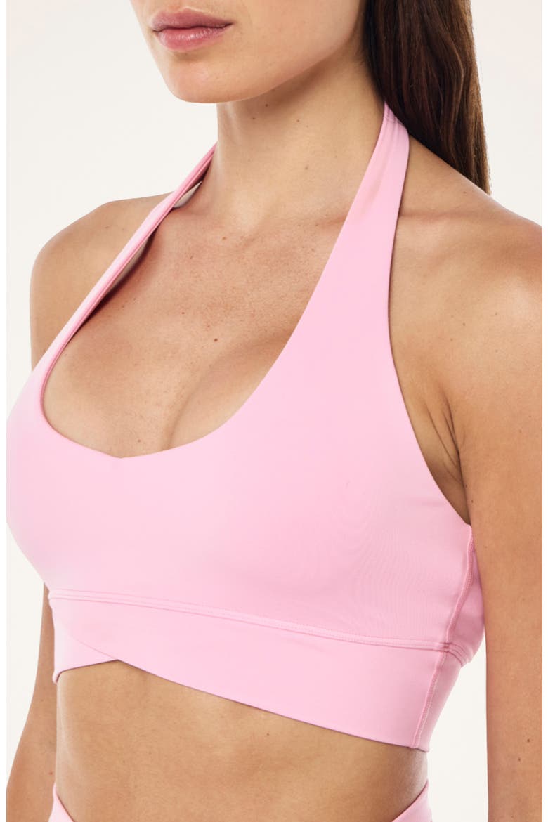 Reset Halter Longline Sports Bra, Alternate, color, PRISM PINK