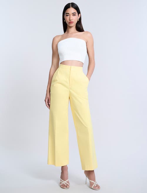 Bcbg High Waist Cropped Pant In Yellow