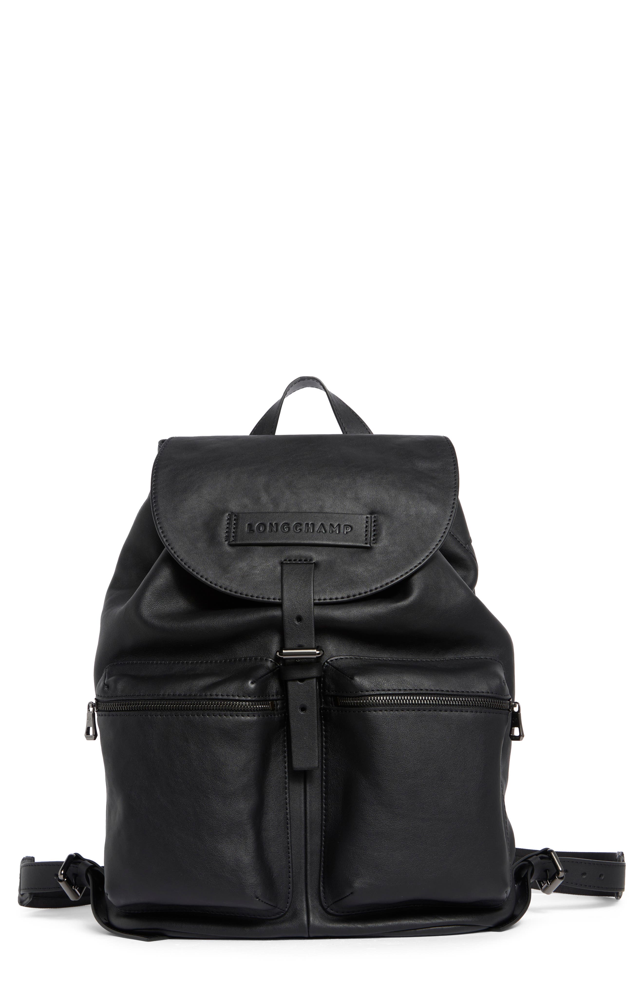 Longchamp LC3D Large Leather Backpack