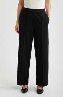 Pintuck High Waist Wide Leg Pants