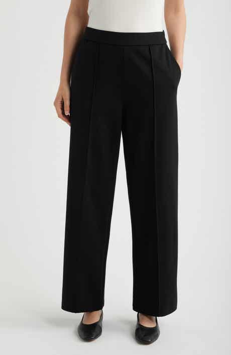Pintuck High Waist Wide Leg Pants
