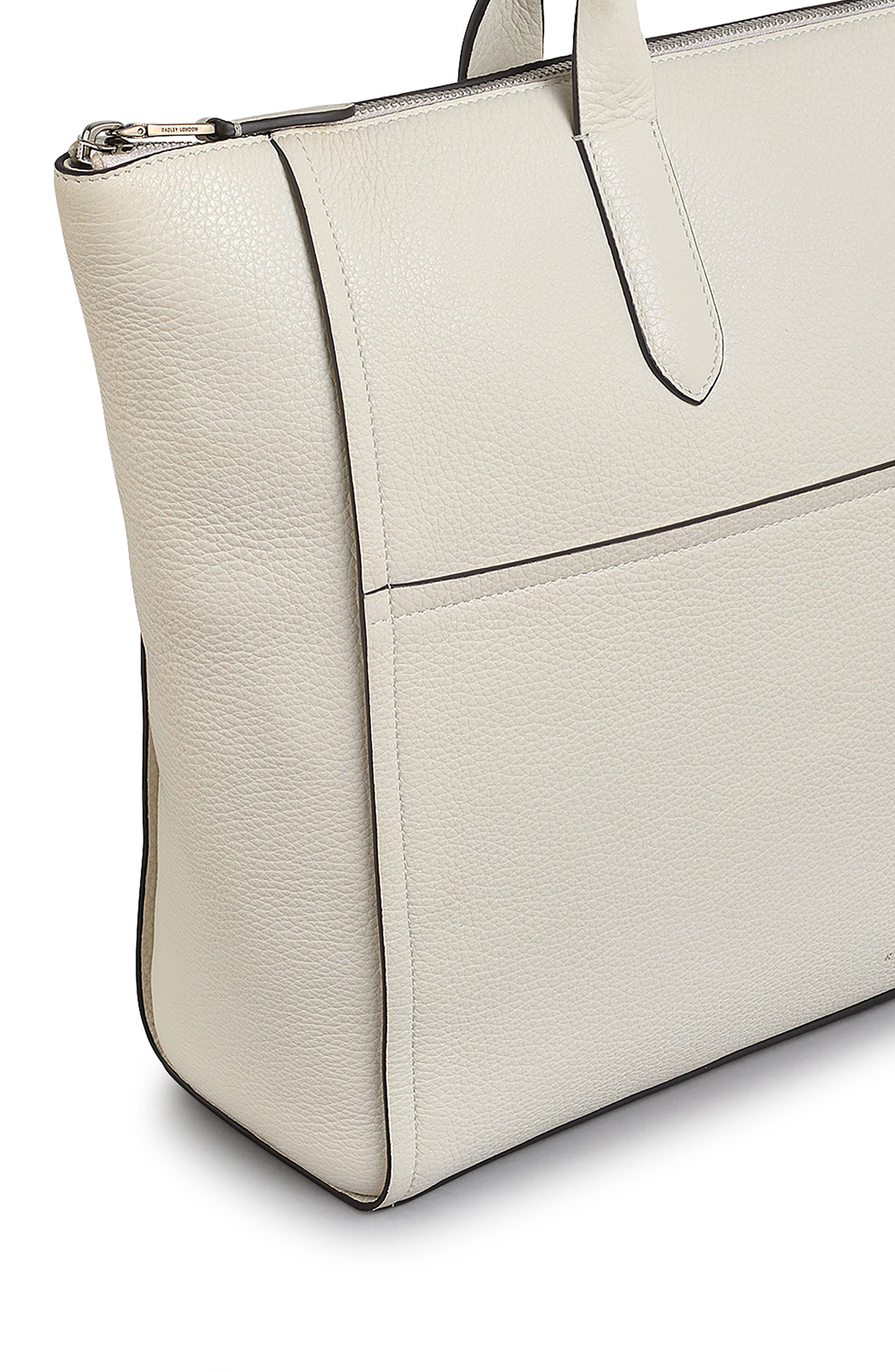 Medium Oak Street Leather Tote, Alternate, color, CHALK