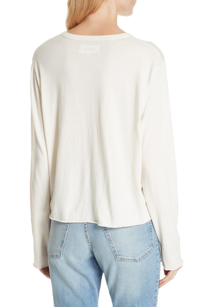 The Long Sleeve Crop Tee, Alternate, color, DNUWASHED WHITE