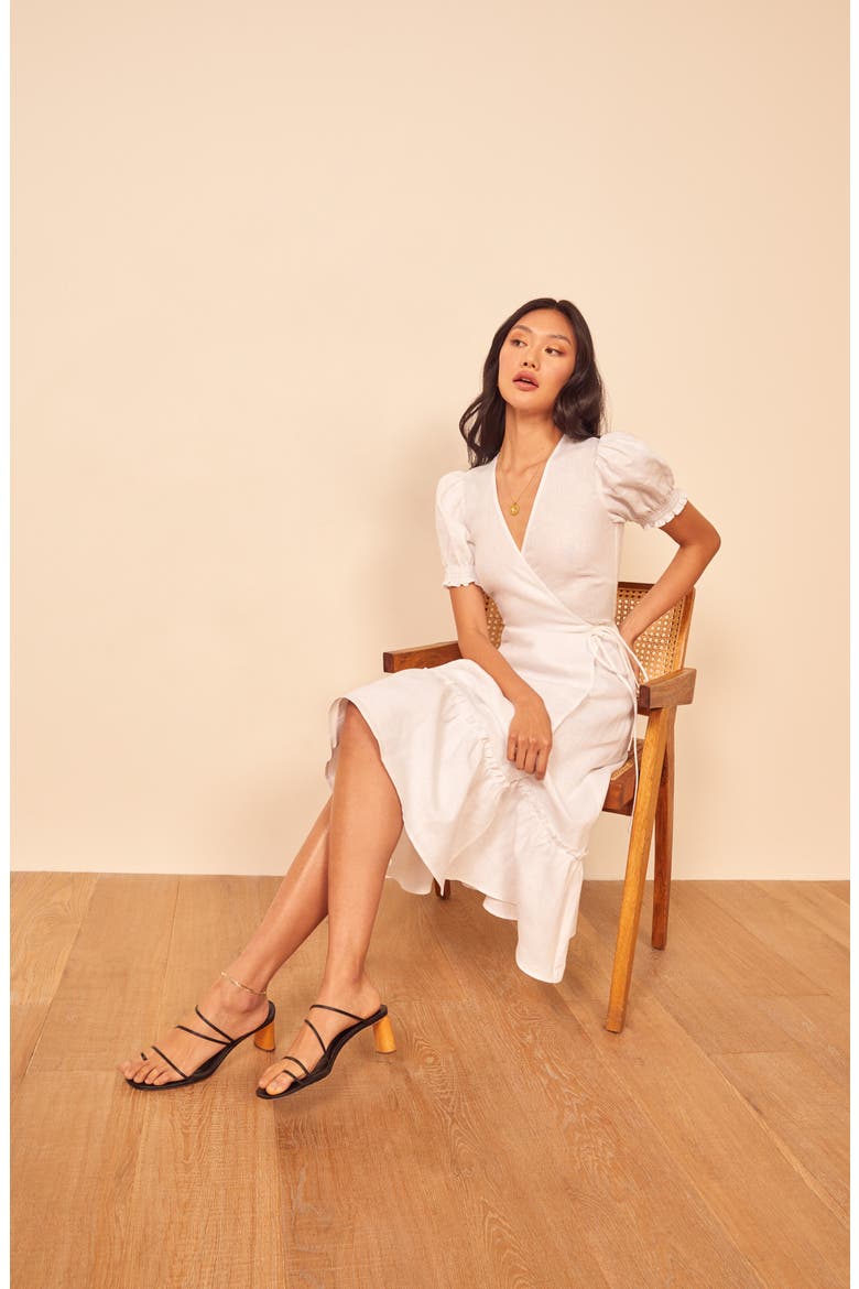 Veronika Midi Dress, Alternate, color, WHITE