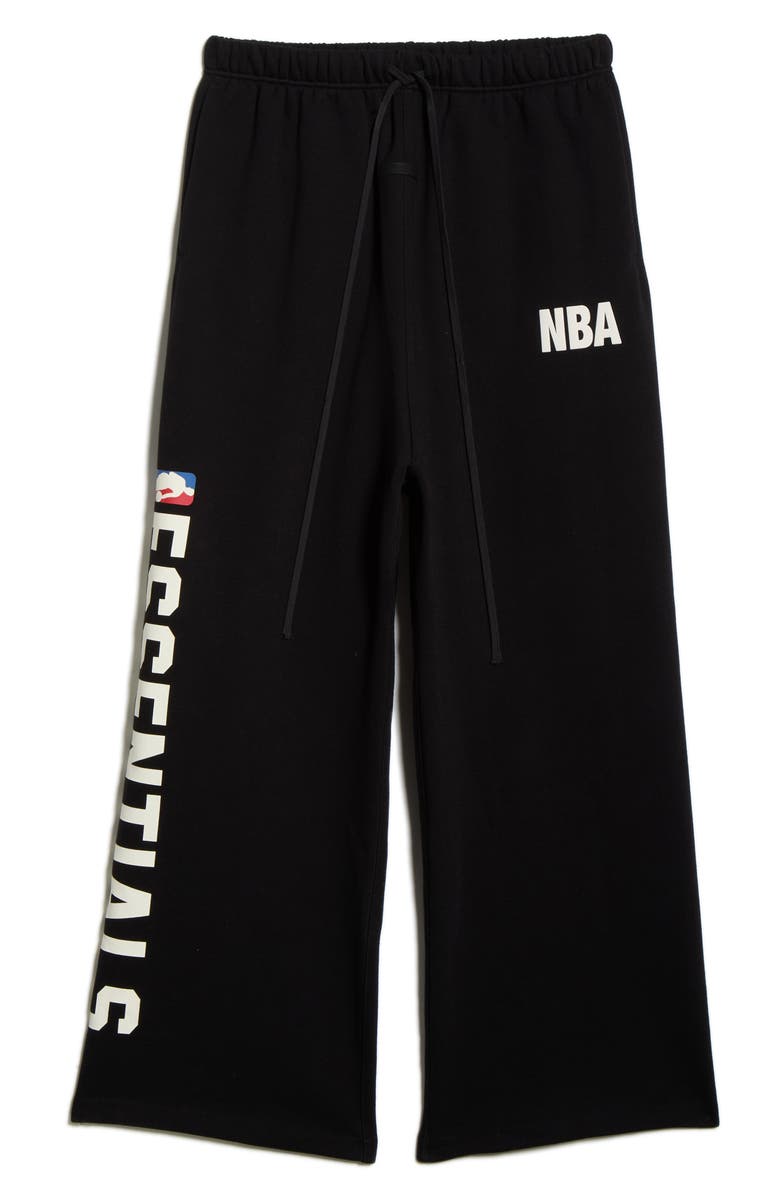 Fear of God Essentials x NBA Lounge Fleece Sweatpants, Alternate, color, Black