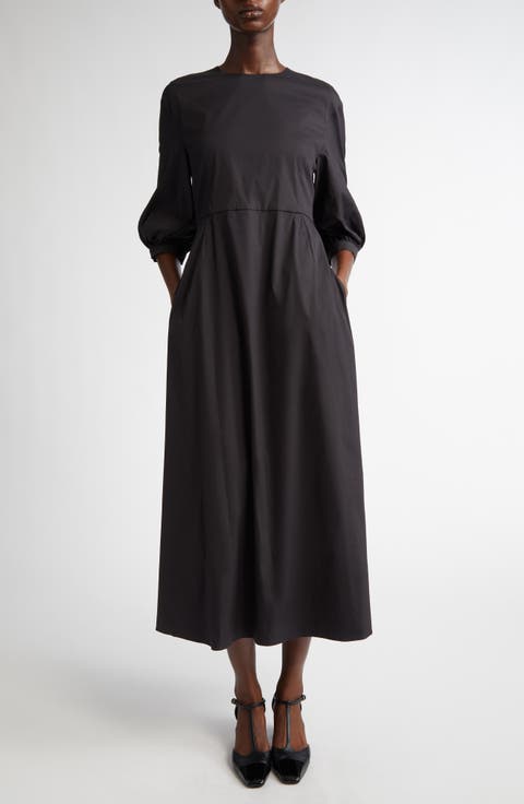Clea Puff Sleeve Midi Dress