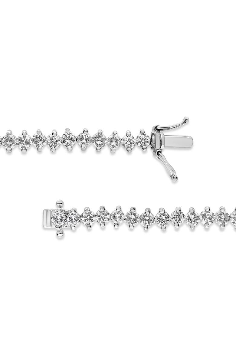 14K White Gold 5 1/2 Cttw Round Diamond 2-Prong Tennis Bracelet, Alternate, color, White Gold