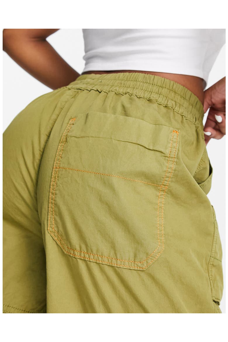 Balloon Leg Cotton Cargo Pants, Alternate, color, KHAKI