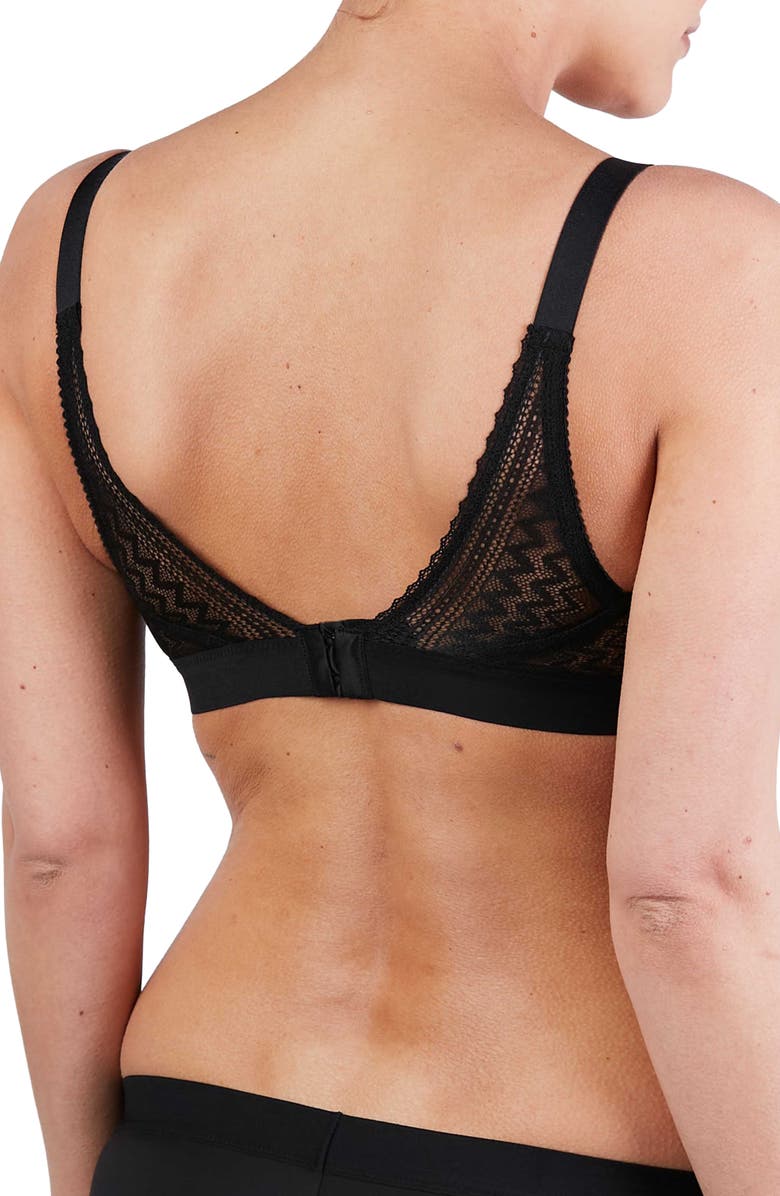 Cache Coeur Serena Wireless Lace Nursing Bra, Alternate, color, Black