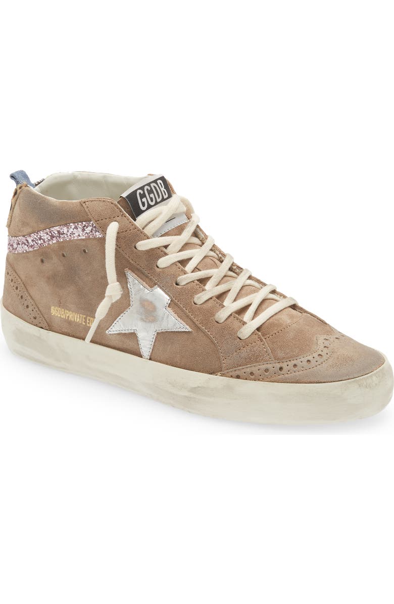 Golden Goose Mid Star Glitter Sneaker, Main, color,