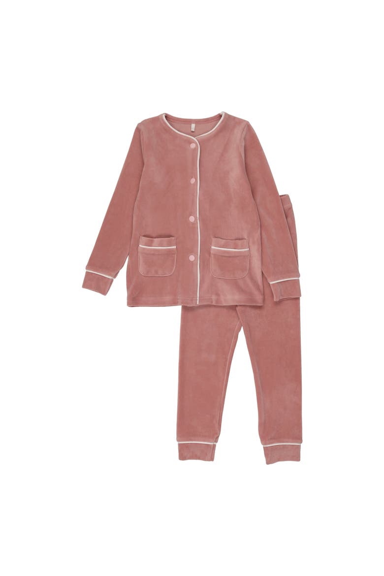Girls Velour PJ, Main, color, Pink
