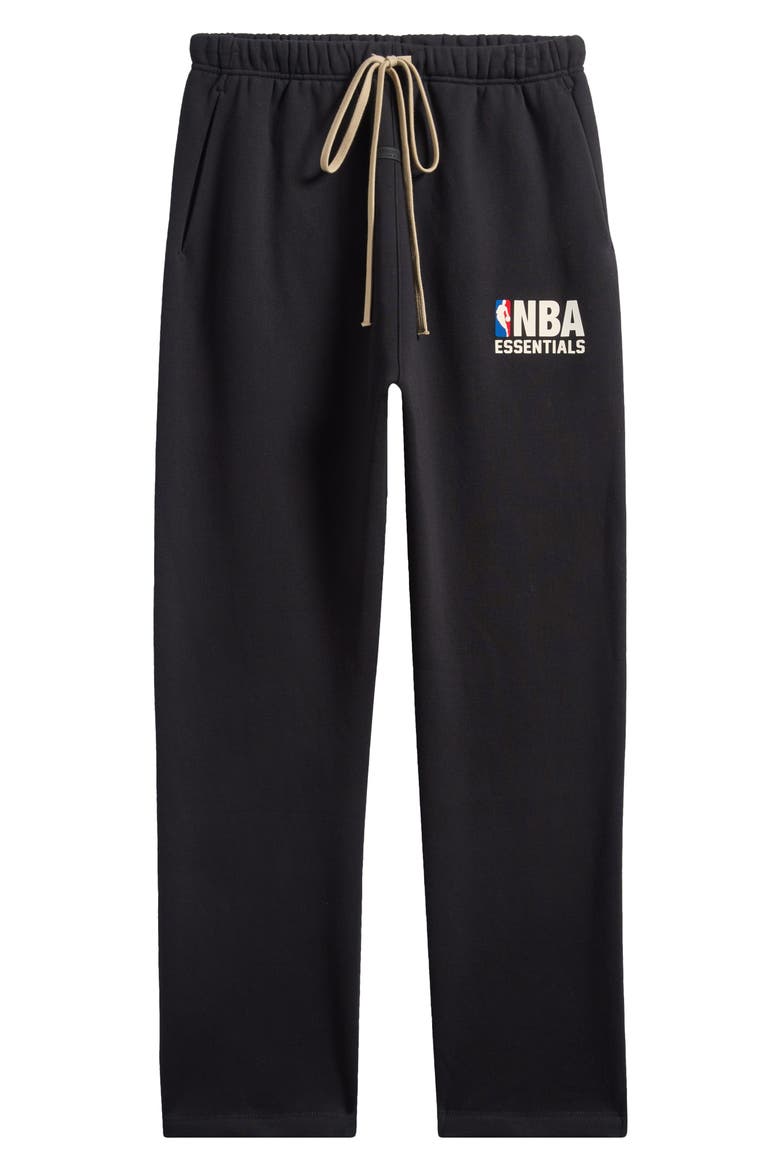x NBA Relaxed Cotton Blend Fleece Sweatpants, Alternate, color, BLACK