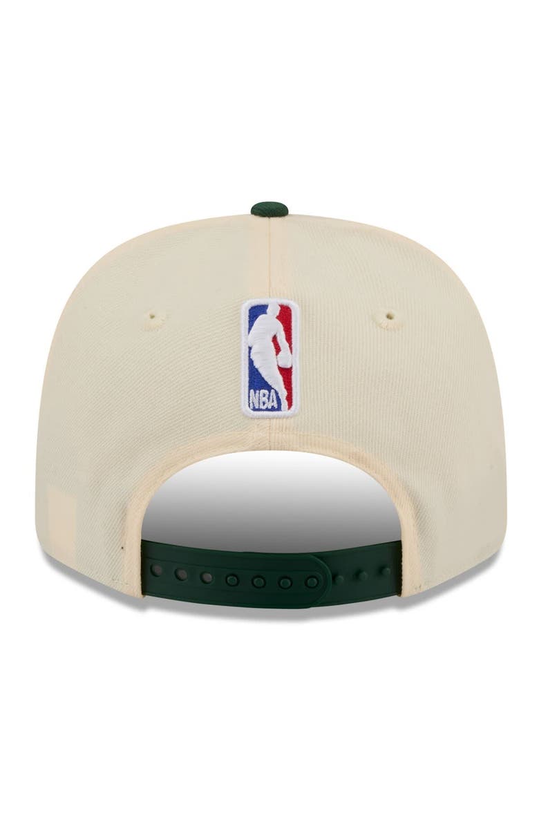 New Era Men's New Era Cream/Hunter Green Milwaukee Bucks 2025/26 City Edition 9SEVENTY Adjustable Hat, Alternate, color, Cream