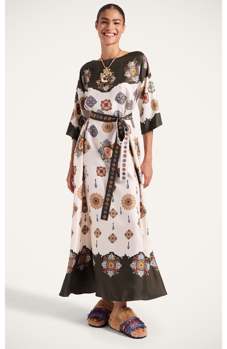 La DoubleJ Muumuu Dress Round Neck Placée, Main, color, Nucleus Placée Off White