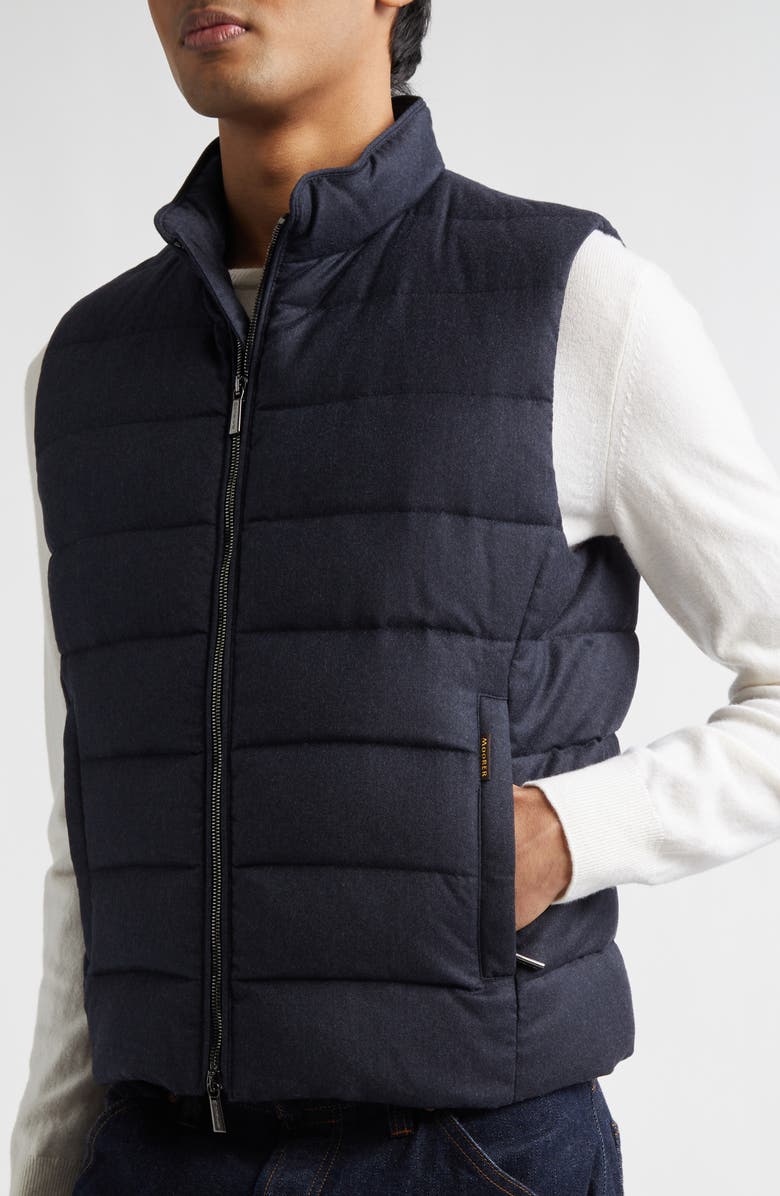 MooRER Oliver Quilted Down Vest, Alternate, color, Blue Grey
