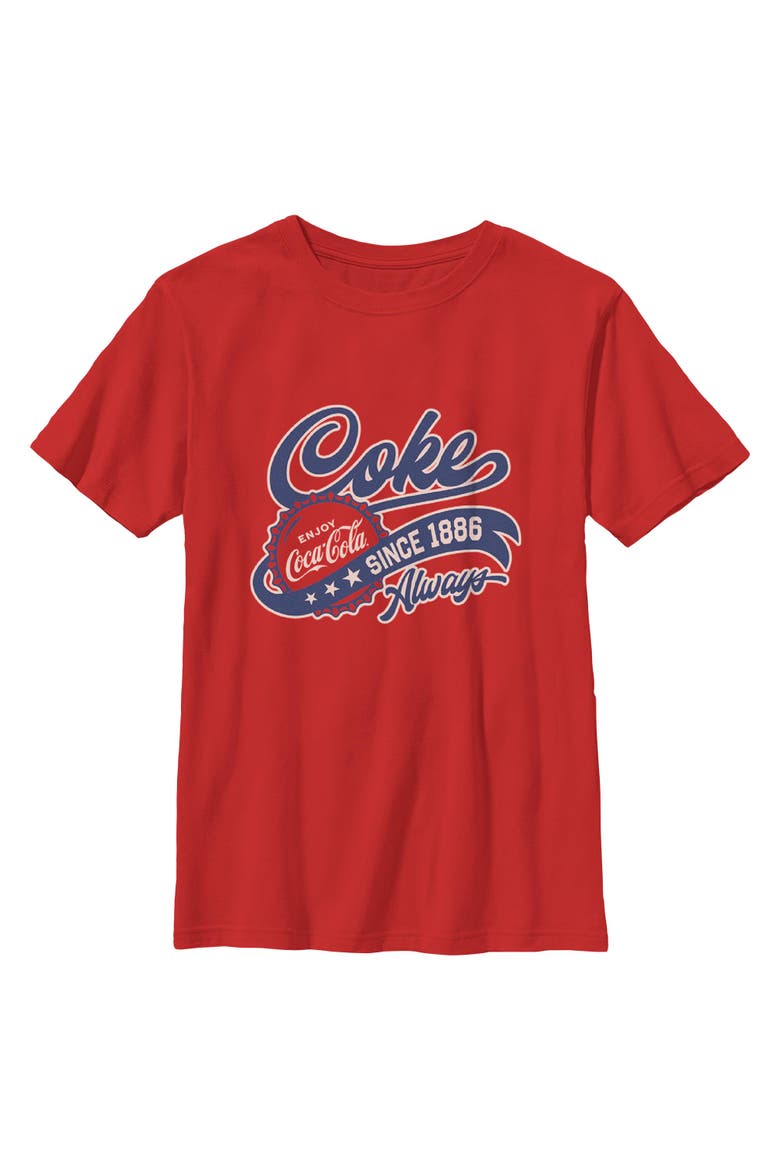 Boy's Coca Cola Always Enjoy Since 1886  Graphic T-Shirt, Main, color, Red