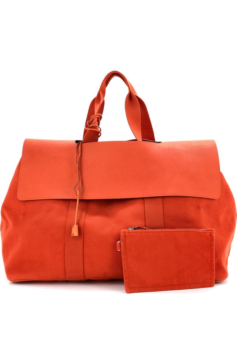 Pre-Owned Hermes Valparaiso Bag Toile and Leather GM, Alternate, color, Potiron