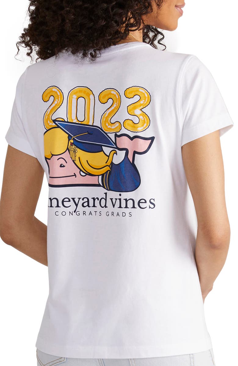 vineyard vines Graduation Whale Pocket Graphic T-Shirt, Alternate, color,