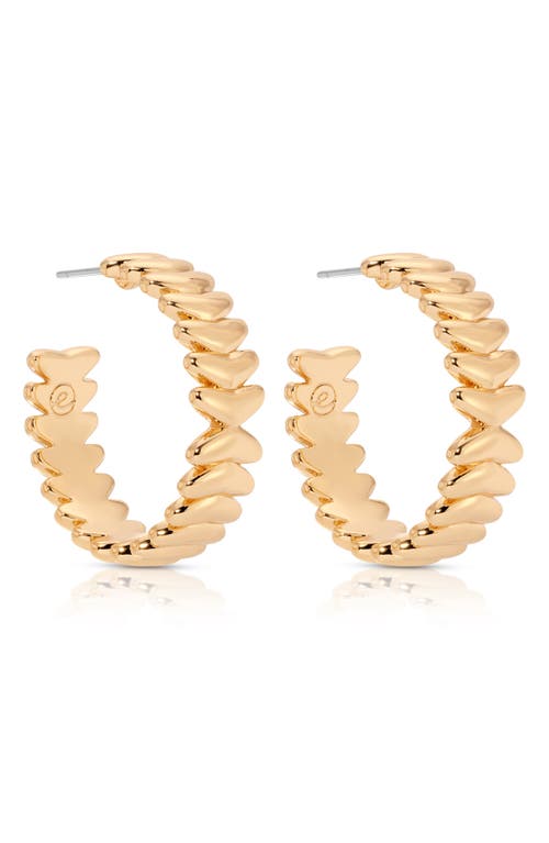 Ettika Metal Moderna Medium Half Hoop Earrings In Gold