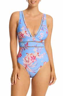 Sea Level Indochine Ladder Cutout One-Piece Swimsuit